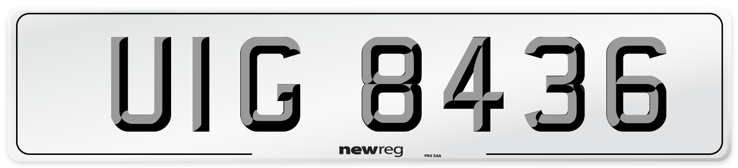 UIG 8436 Front Number Plate