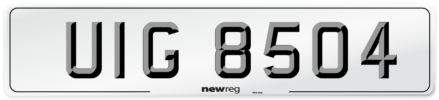 UIG 8504 Front Number Plate