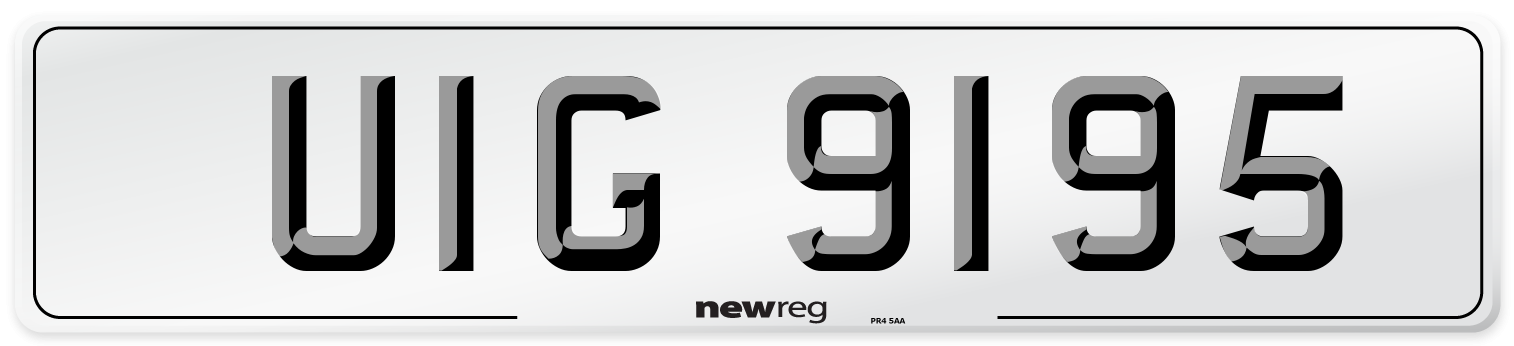 UIG 9195 Front Number Plate