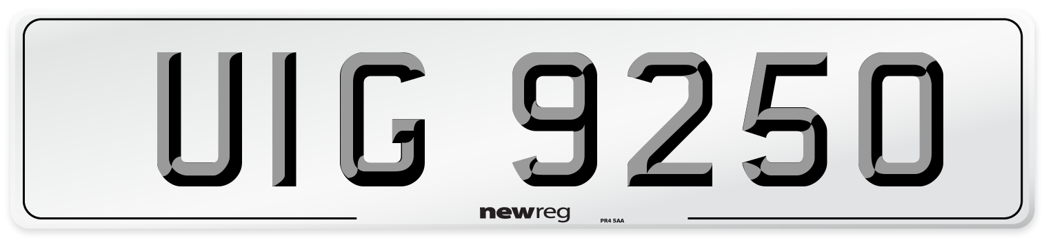 UIG 9250 Front Number Plate