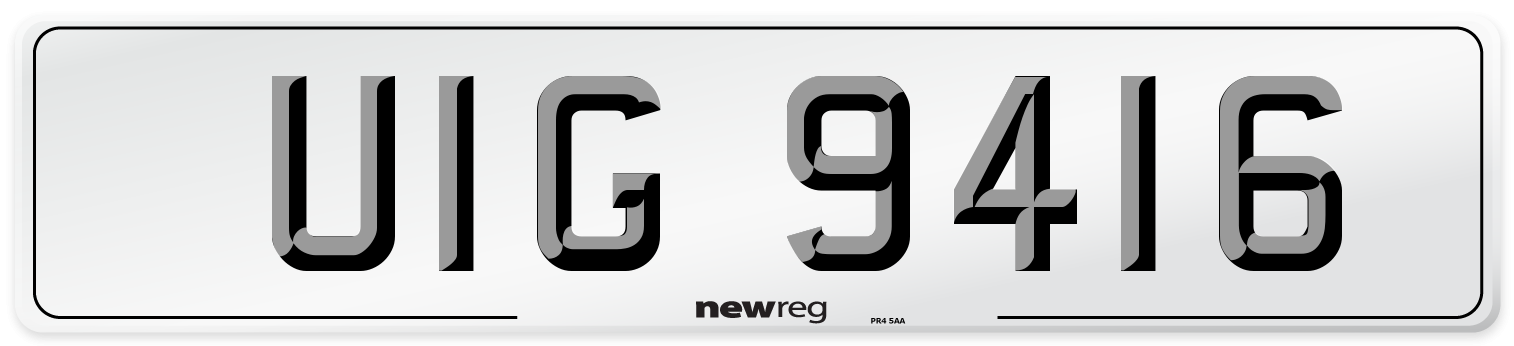 UIG 9416 Front Number Plate