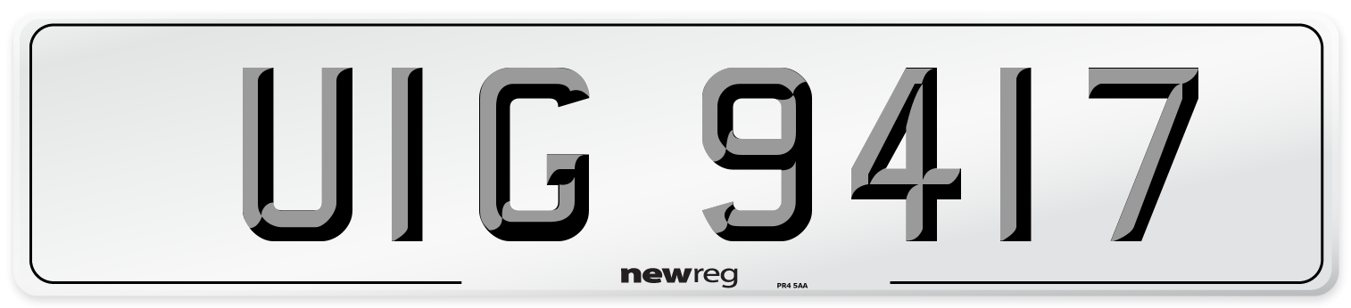 UIG 9417 Front Number Plate