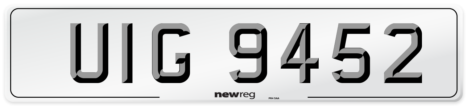 UIG 9452 Front Number Plate