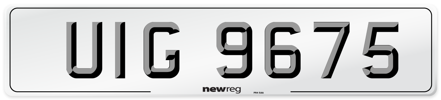 UIG 9675 Front Number Plate