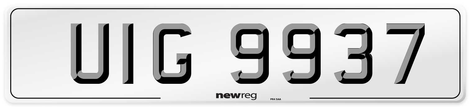 UIG 9937 Front Number Plate