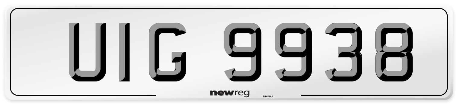 UIG 9938 Front Number Plate