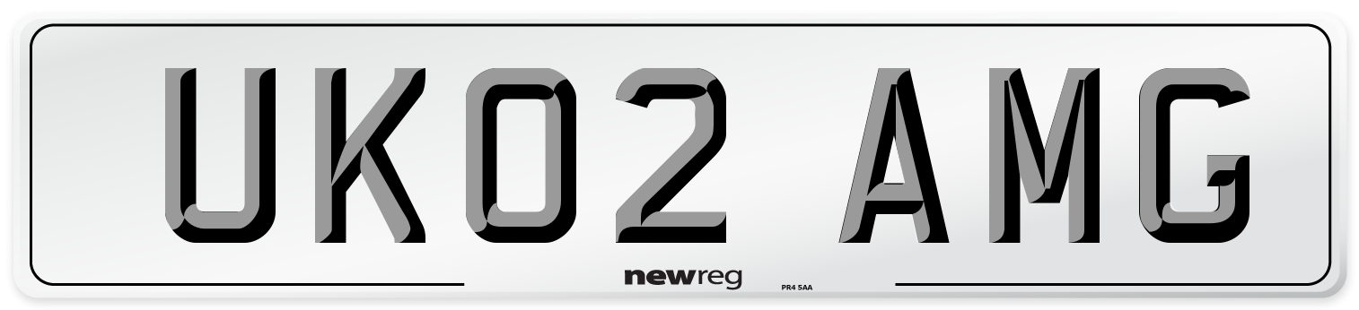UK02 AMG Front Number Plate