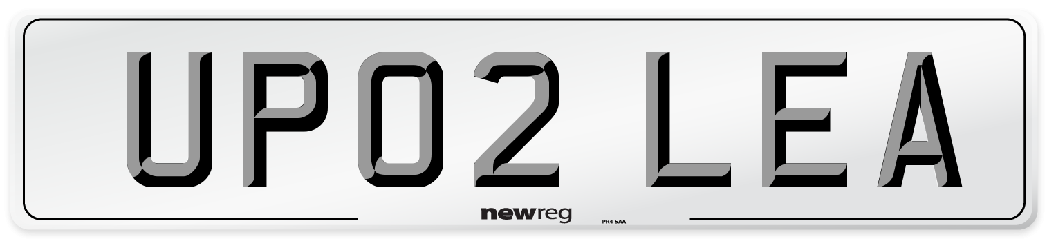 UP02 LEA Front Number Plate