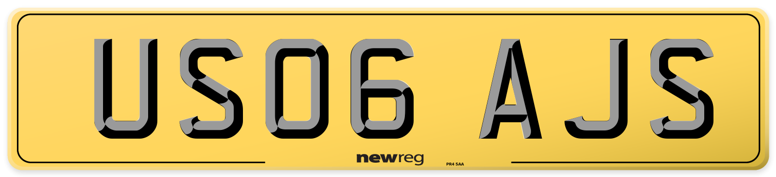 US06 AJS Rear Number Plate