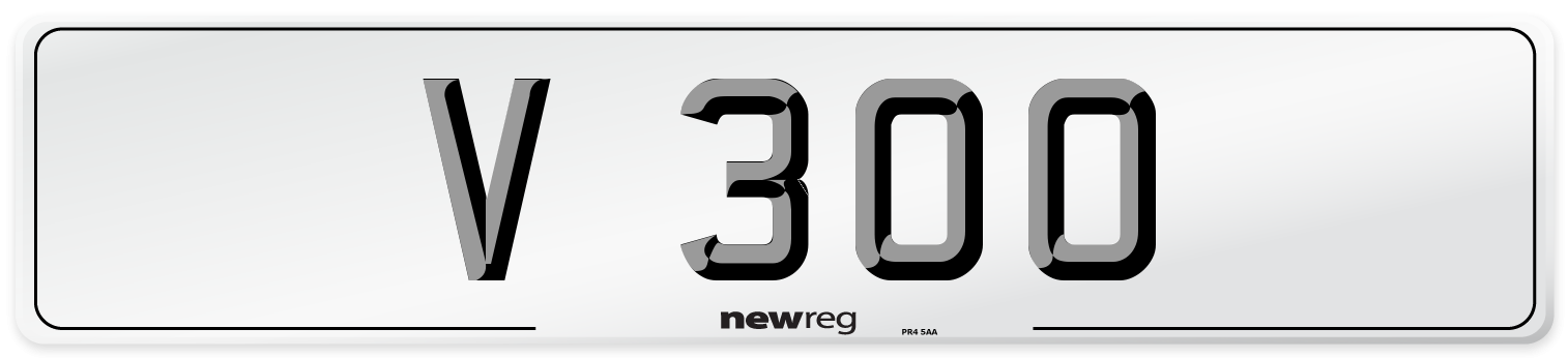 V 300 Front Number Plate
