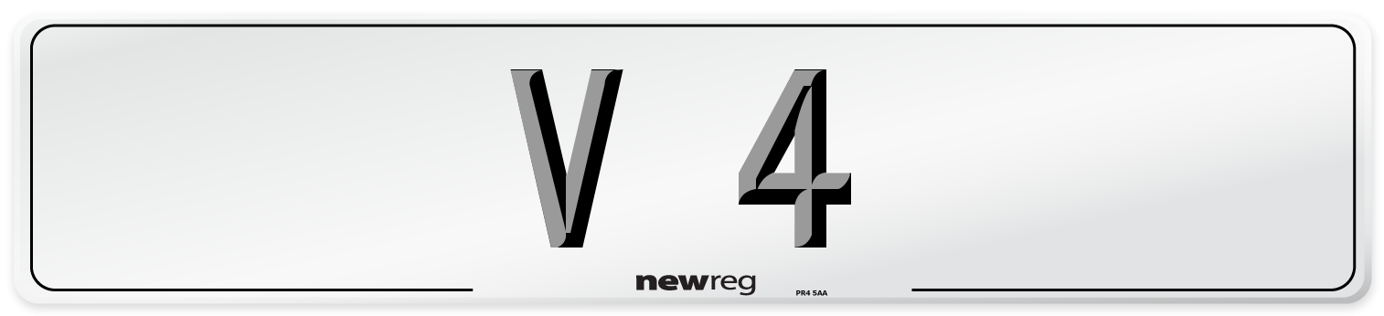 V 4 Front Number Plate