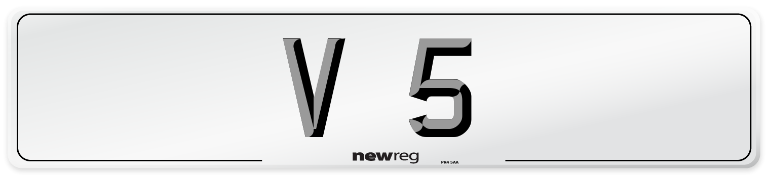 V 5 Front Number Plate