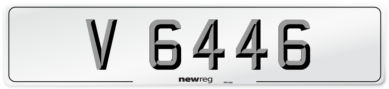 V 6446 Front Number Plate