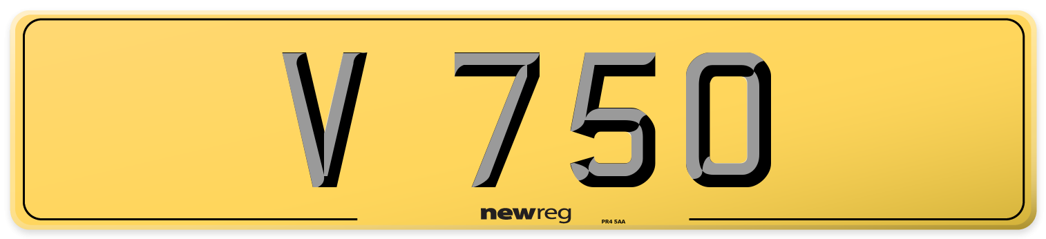 V 750 Rear Number Plate
