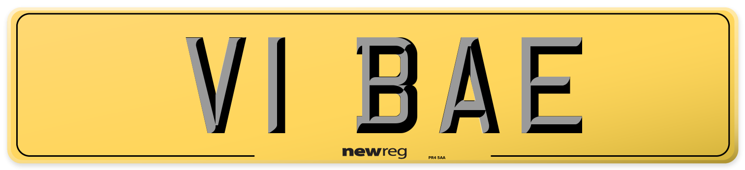 V1 BAE Rear Number Plate