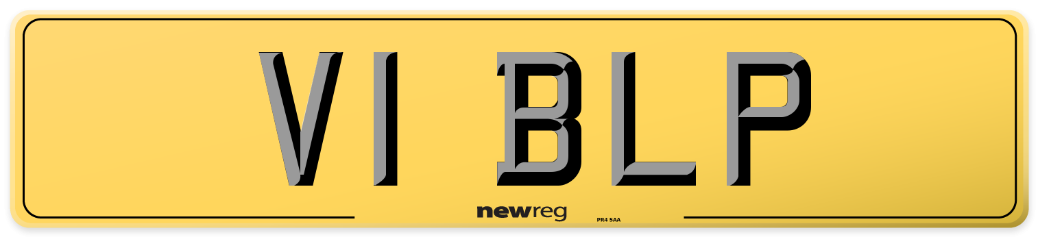 V1 BLP Rear Number Plate