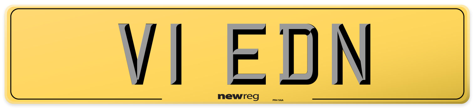 V1 EDN Rear Number Plate