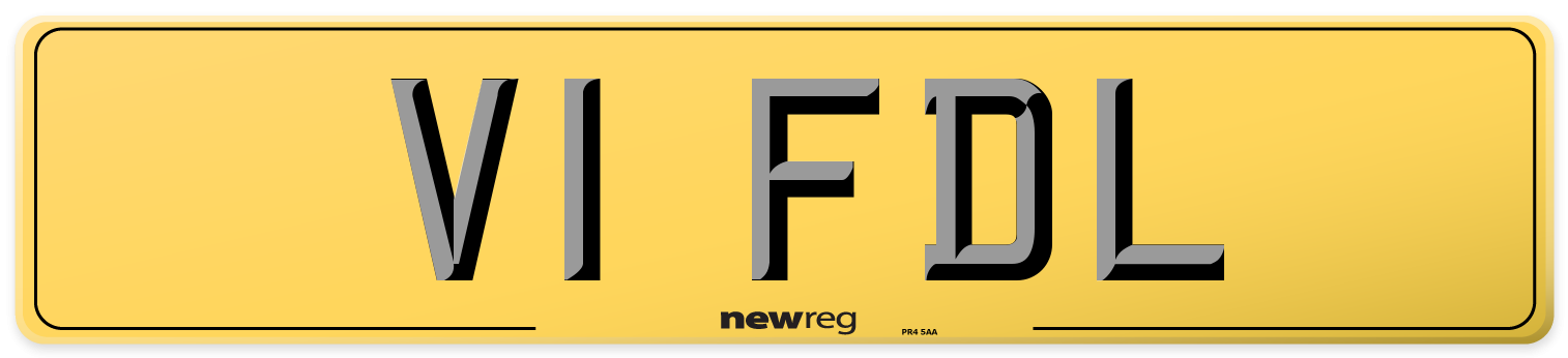 V1 FDL Rear Number Plate