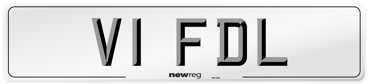 V1 FDL Front Number Plate