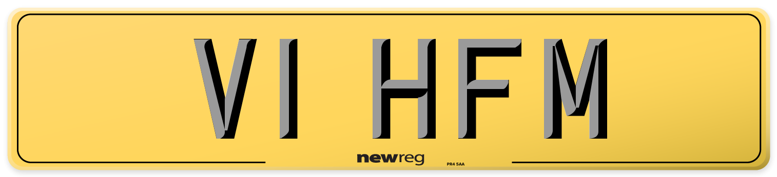 V1 HFM Rear Number Plate