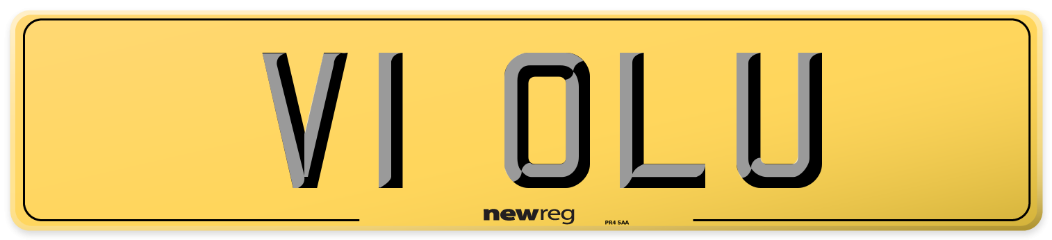 V1 OLU Rear Number Plate