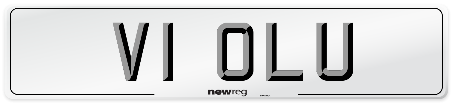 V1 OLU Front Number Plate