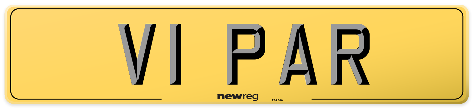 V1 PAR Rear Number Plate