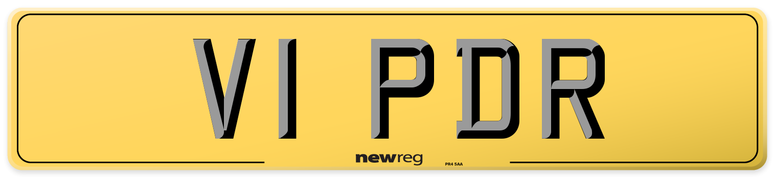 V1 PDR Rear Number Plate