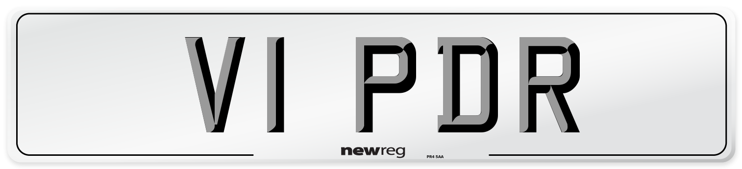 V1 PDR Front Number Plate