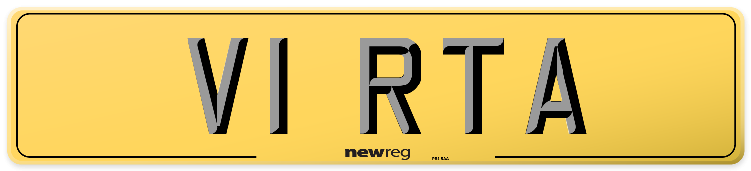 V1 RTA Rear Number Plate