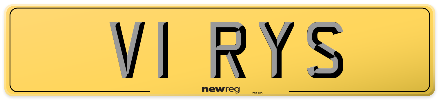 V1 RYS Rear Number Plate