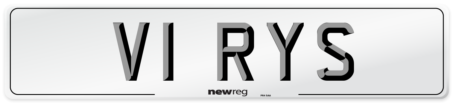 V1 RYS Front Number Plate