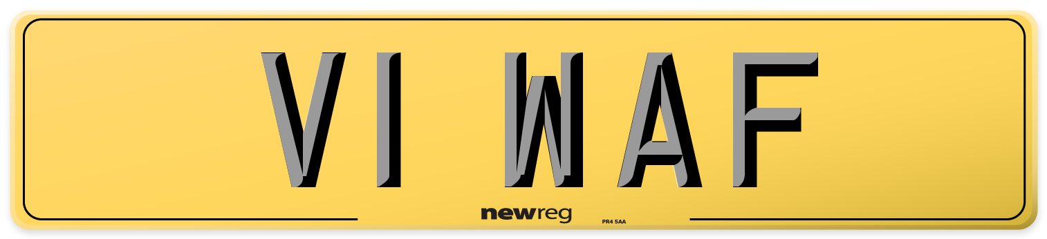V1 WAF Rear Number Plate