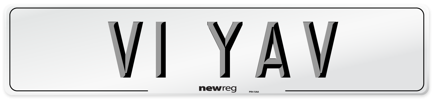 V1 YAV Front Number Plate