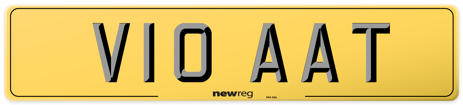 V10 AAT Rear Number Plate