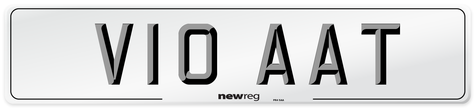 V10 AAT Front Number Plate