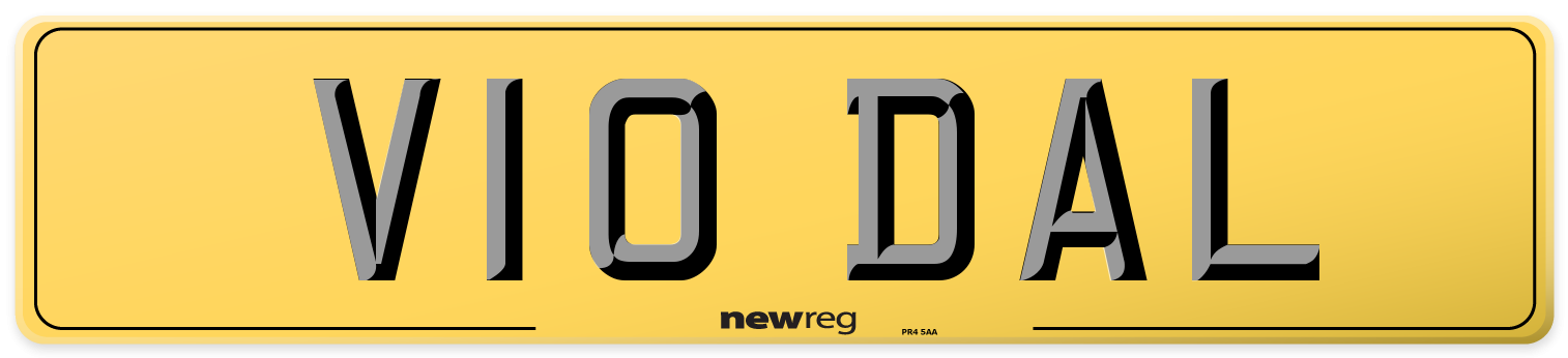 V10 DAL Rear Number Plate