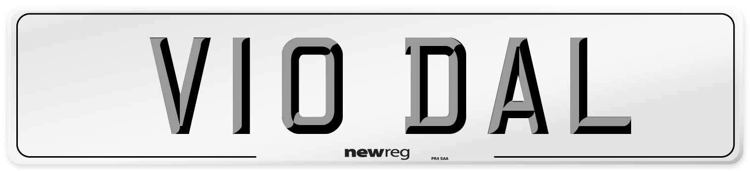 V10 DAL Front Number Plate