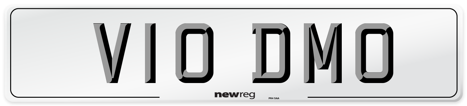 V10 DMO Front Number Plate
