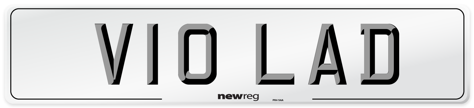 V10 LAD Front Number Plate
