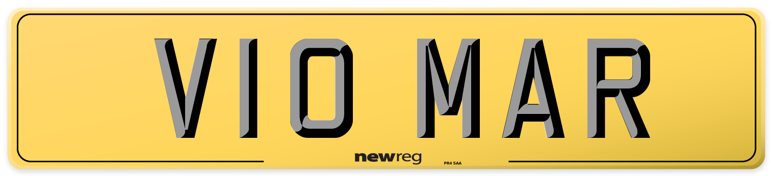 V10 MAR Rear Number Plate