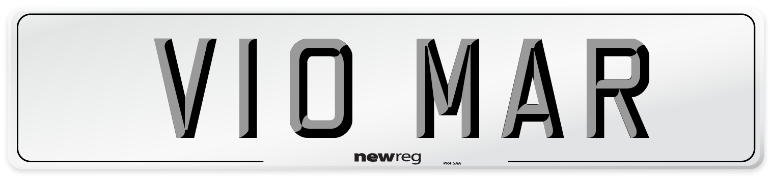 V10 MAR Front Number Plate