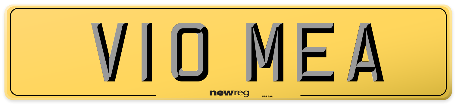 V10 MEA Rear Number Plate