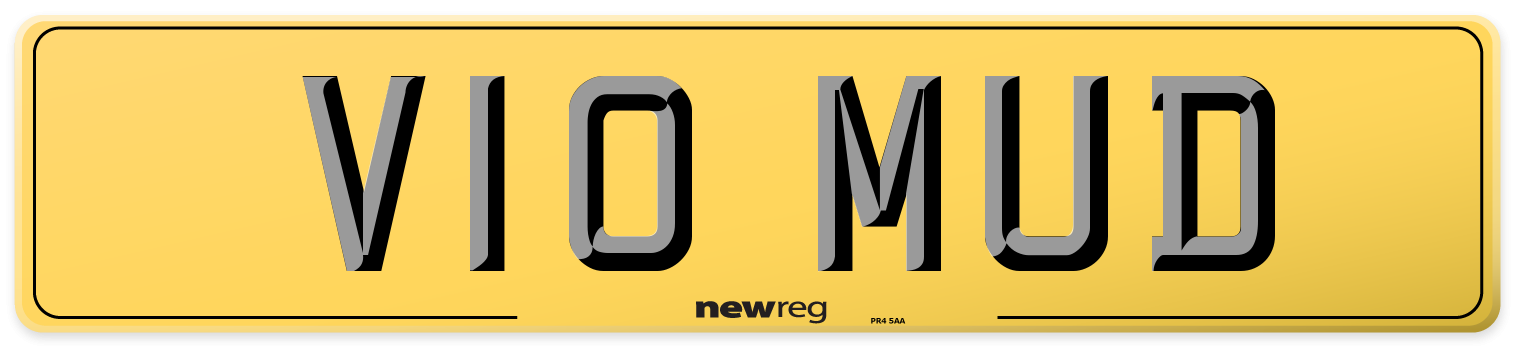V10 MUD Rear Number Plate