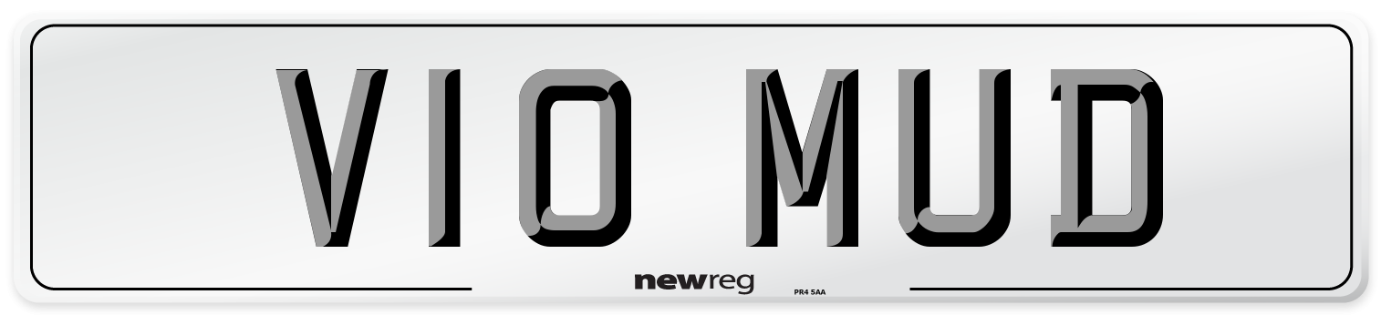 V10 MUD Front Number Plate