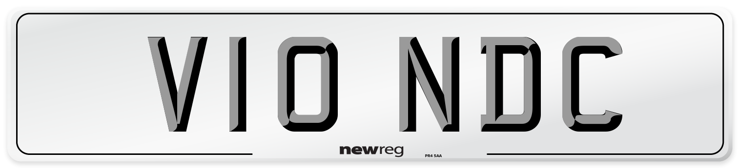 V10 NDC Front Number Plate