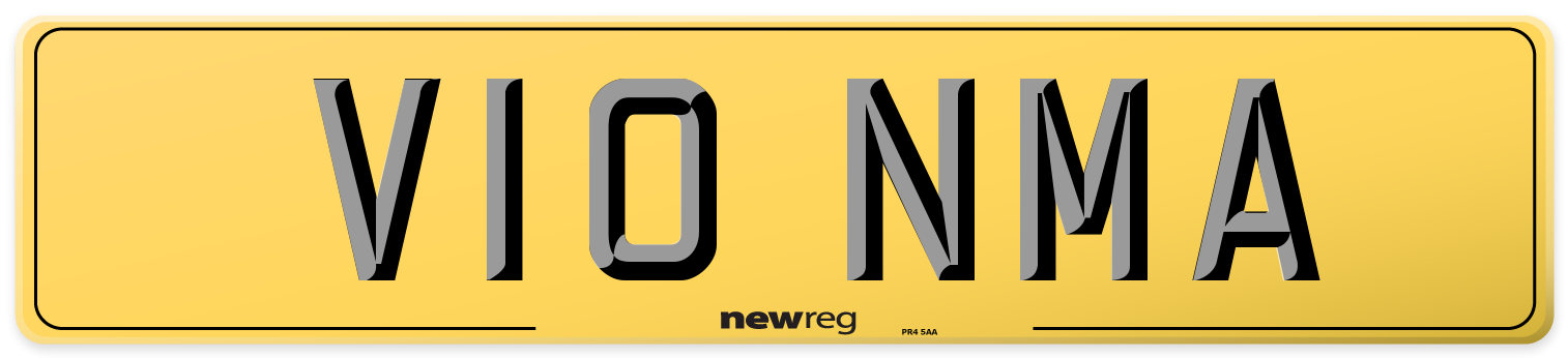 V10 NMA Rear Number Plate