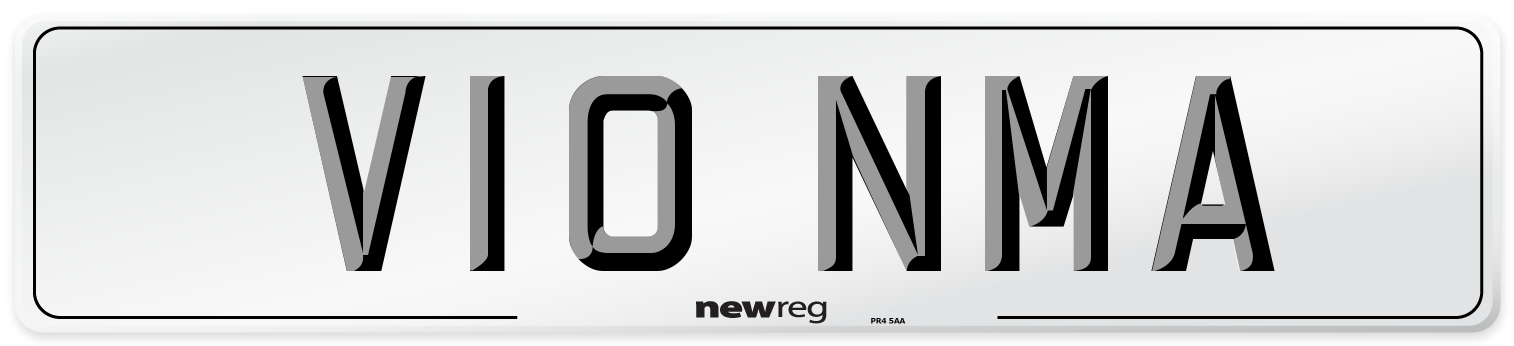 V10 NMA Front Number Plate