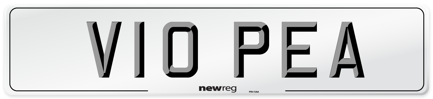 V10 PEA Front Number Plate