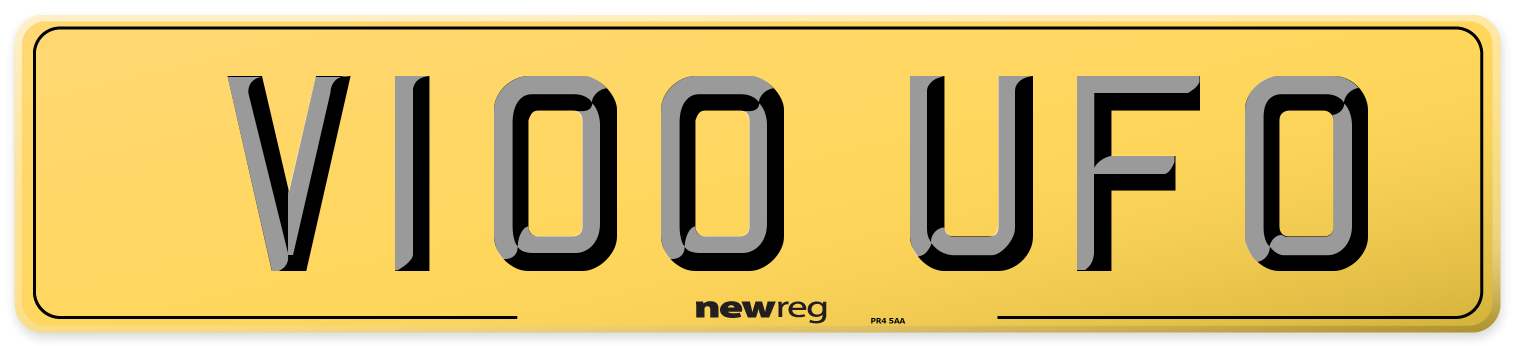 V100 UFO Rear Number Plate